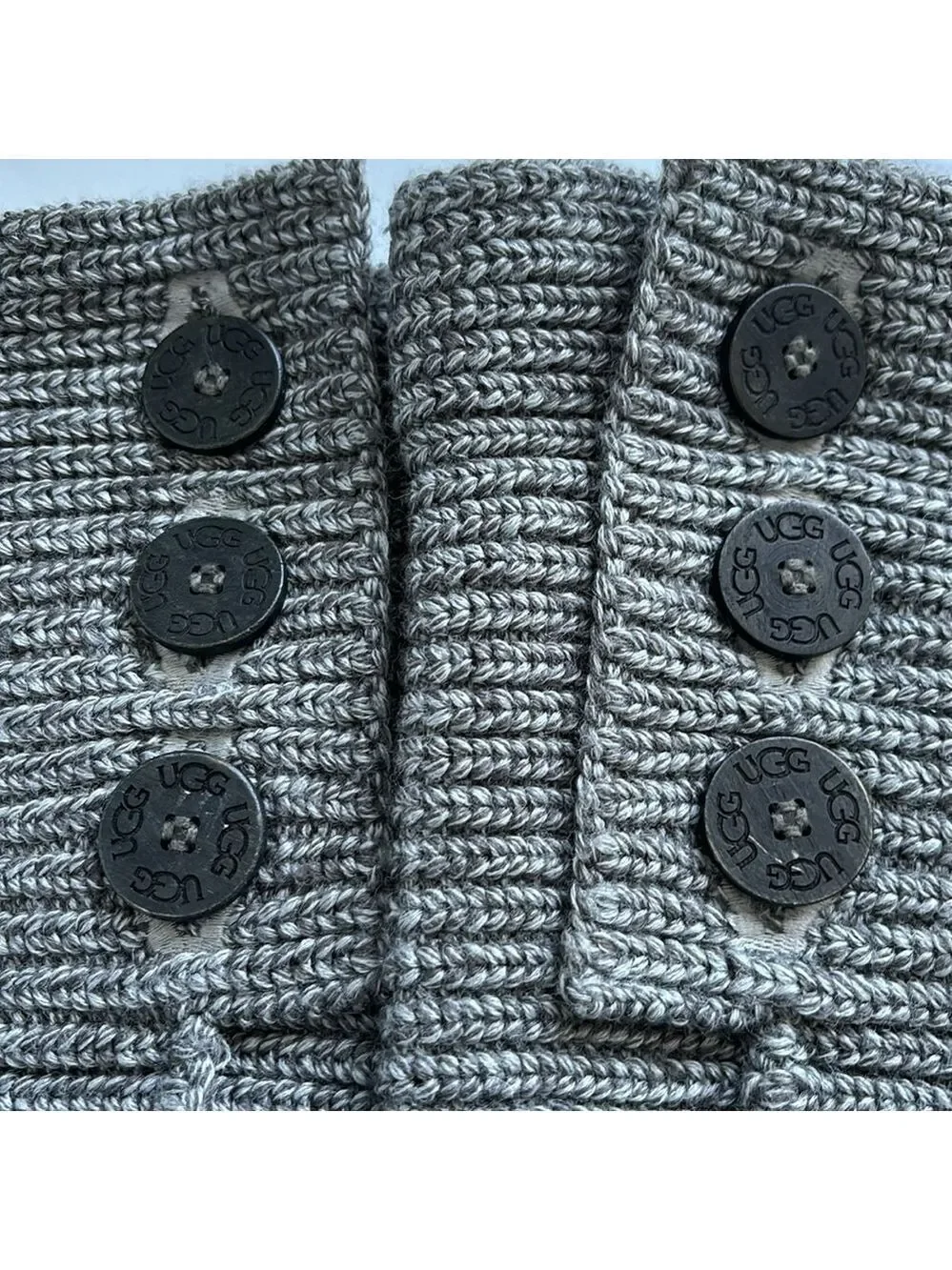 UGG Classic Cardy Gray Chunky Cable Sweater Boot Size 5